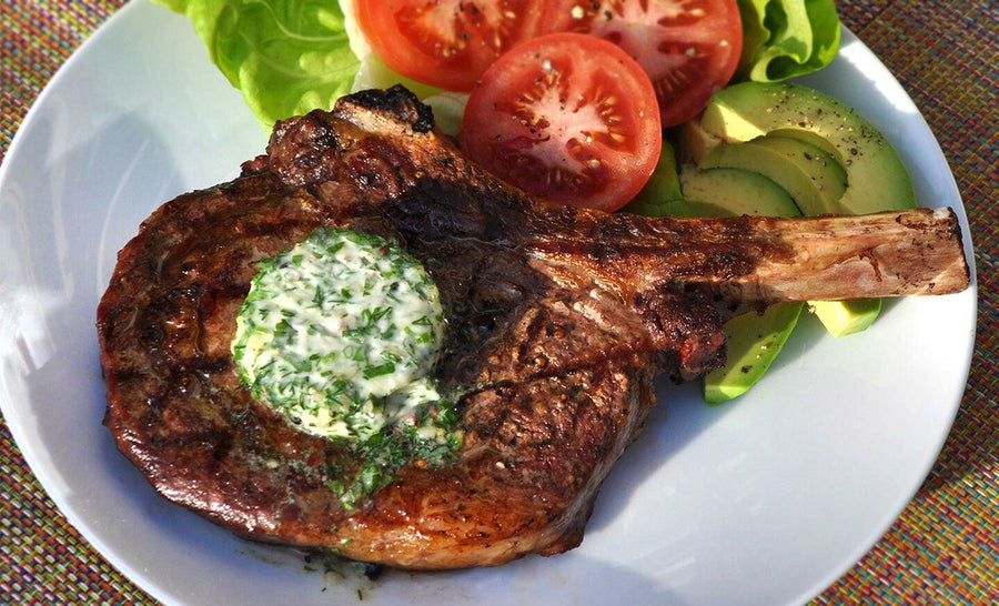 Grilled Garlic Herb Ribeye Steaks