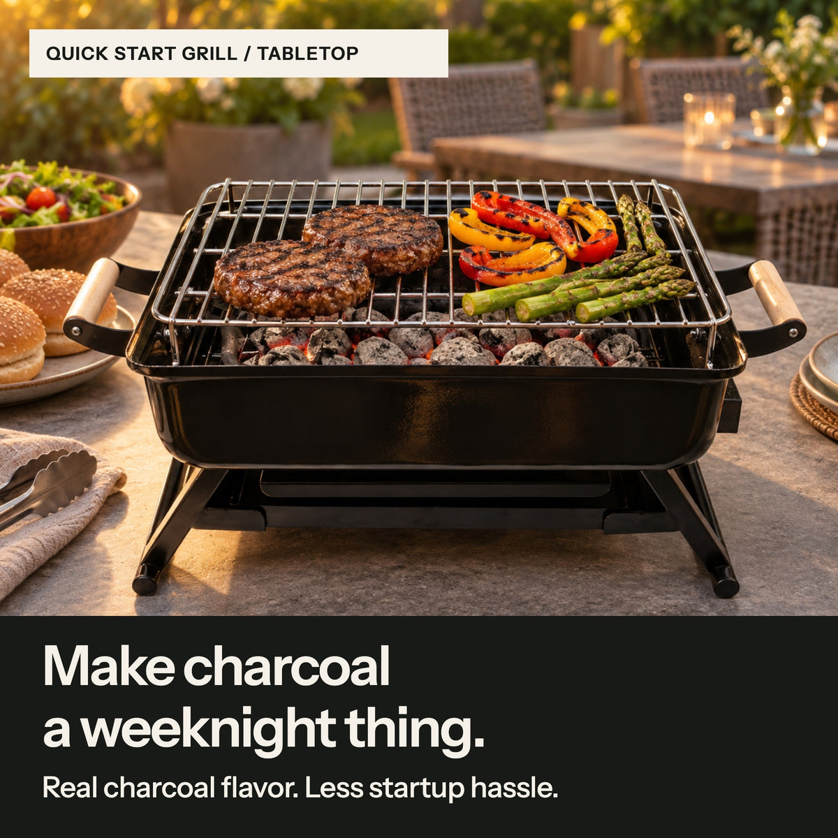 Quick Start Grill - Ready to Grill in About 6 Minutes
