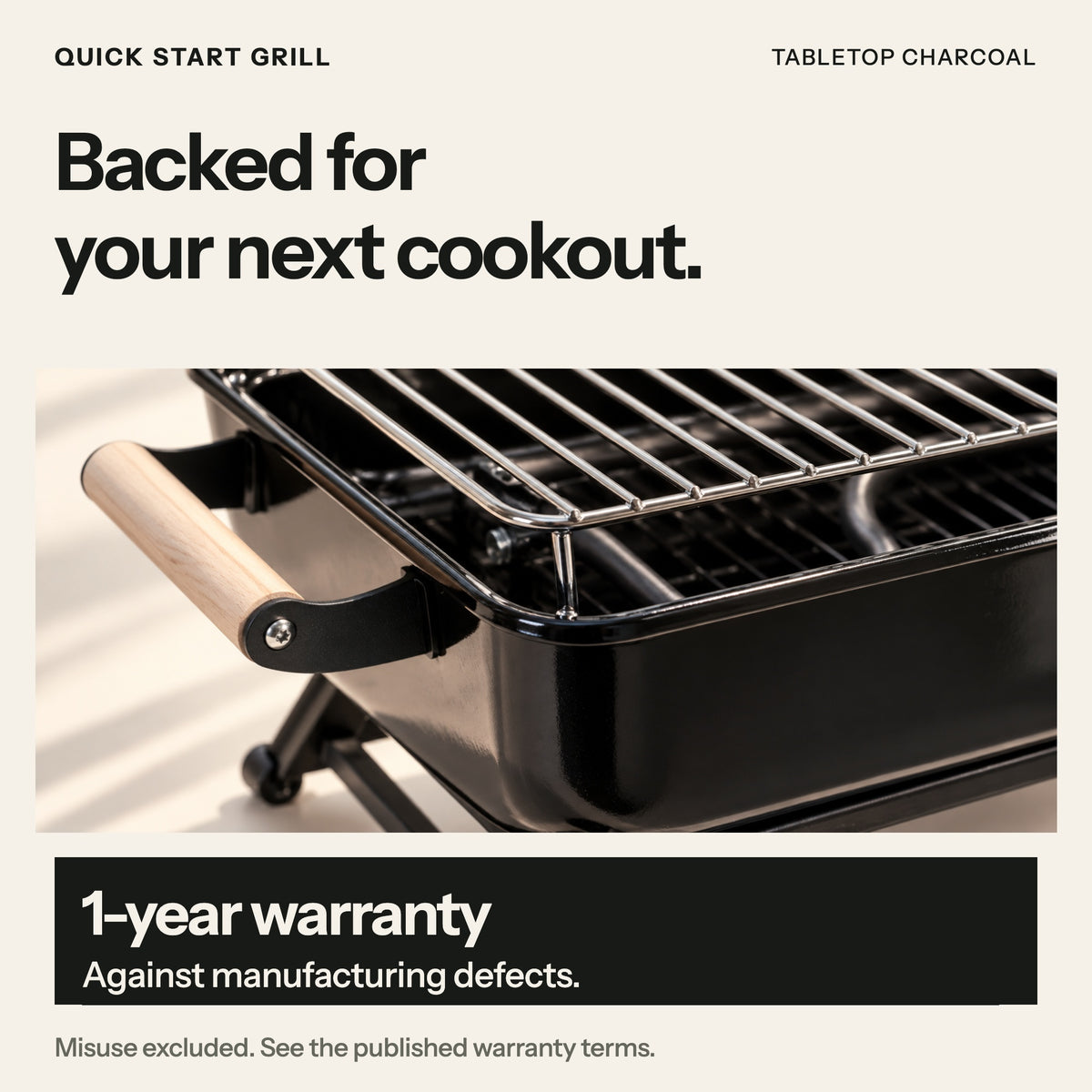 Quick Start Grill - Ready to Grill in About 6 Minutes
